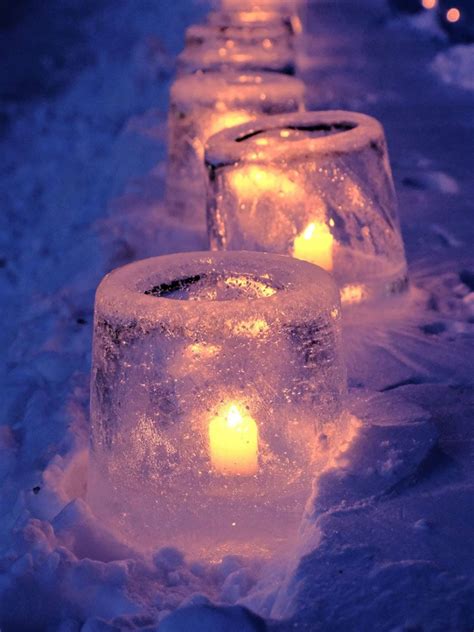 Creating a Winter Wonderland with Ice Luminaries
